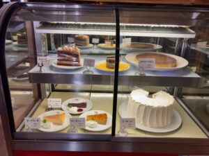 ケーキのショーケース